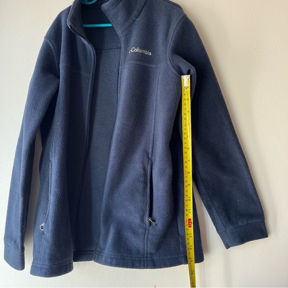 Columbia Kids Fleece Jacket Medium 10/12 Navy Blue Full Zip Warm Outdoor Fall - Picture 5 of 9